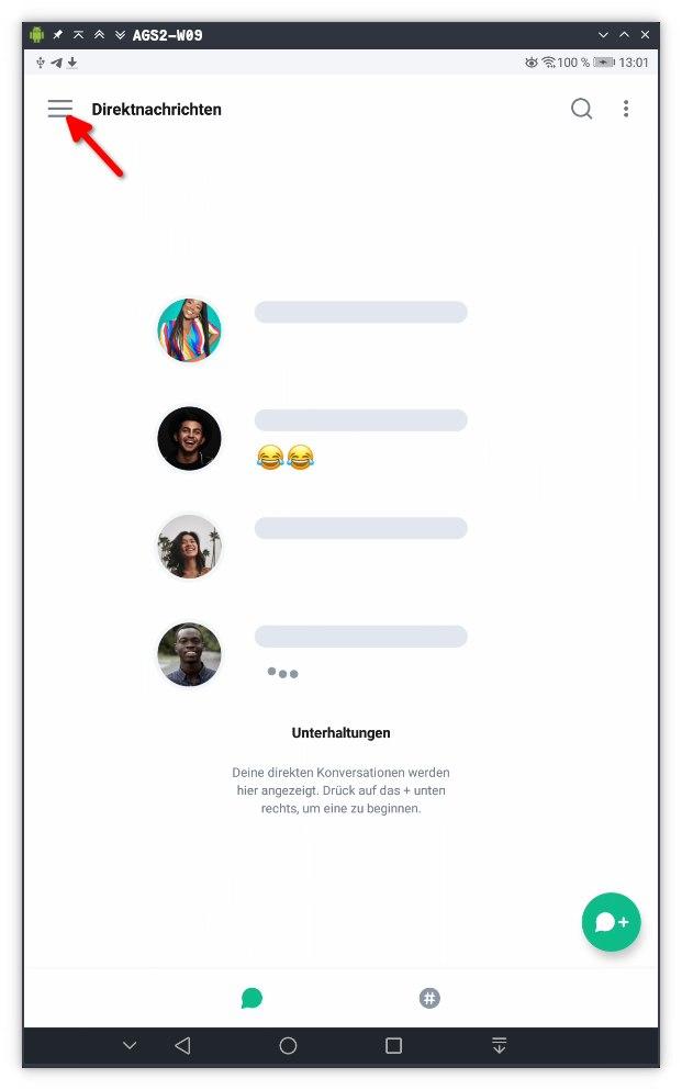 Menu wählen